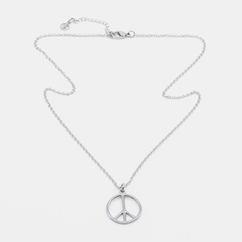 Peace Halsband 45cm Silver Silver