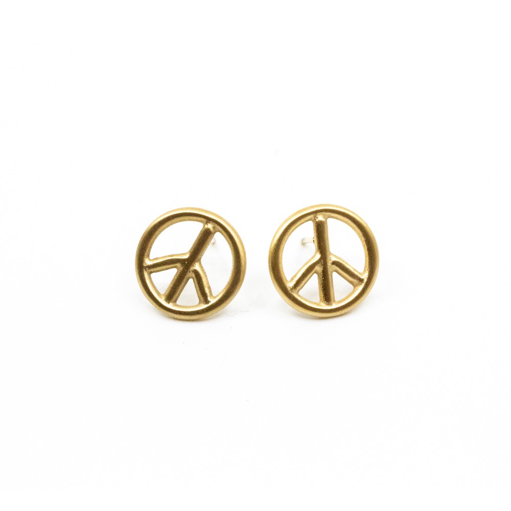 Peace Örhänge Guld Guld