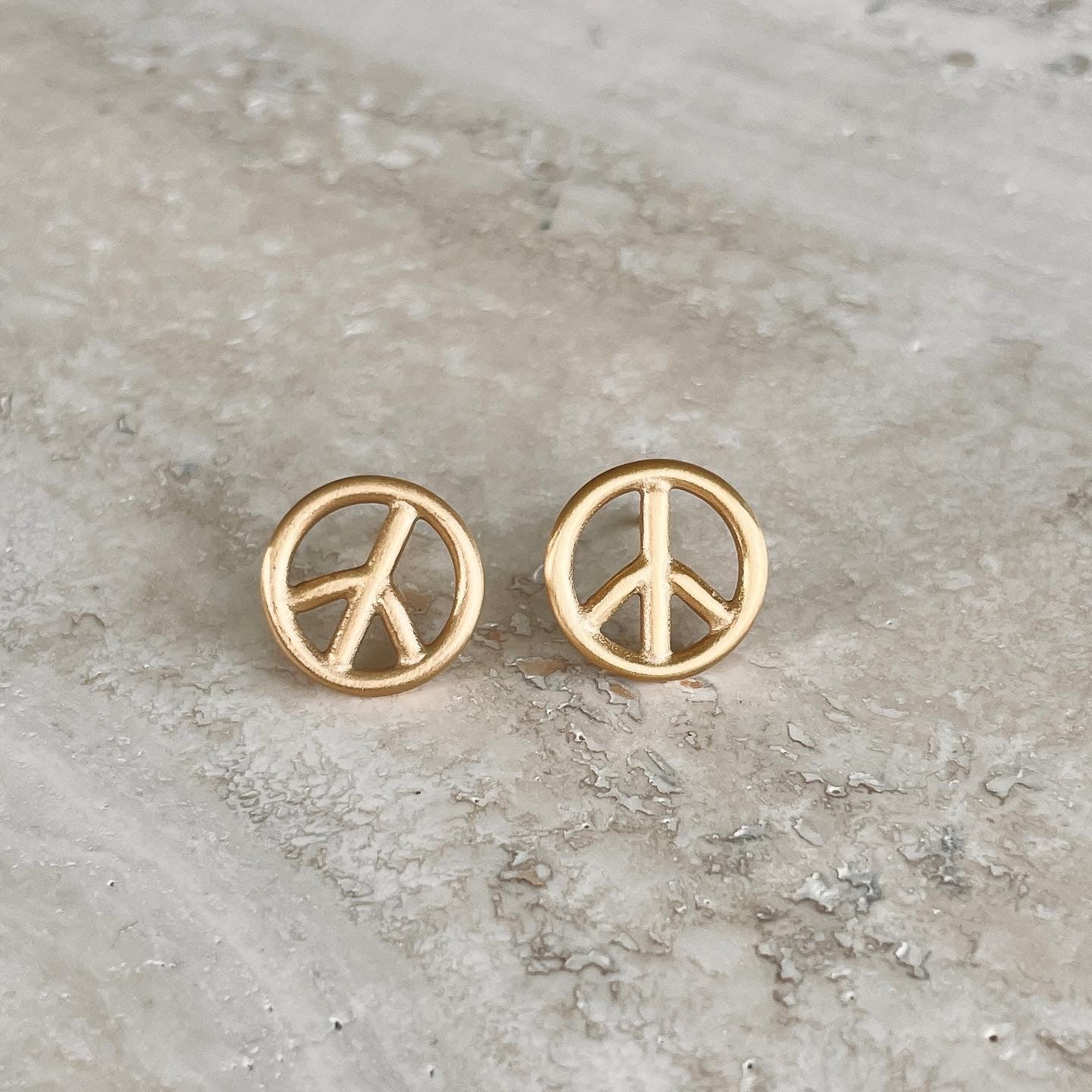 Peace Örhänge Guld Guld