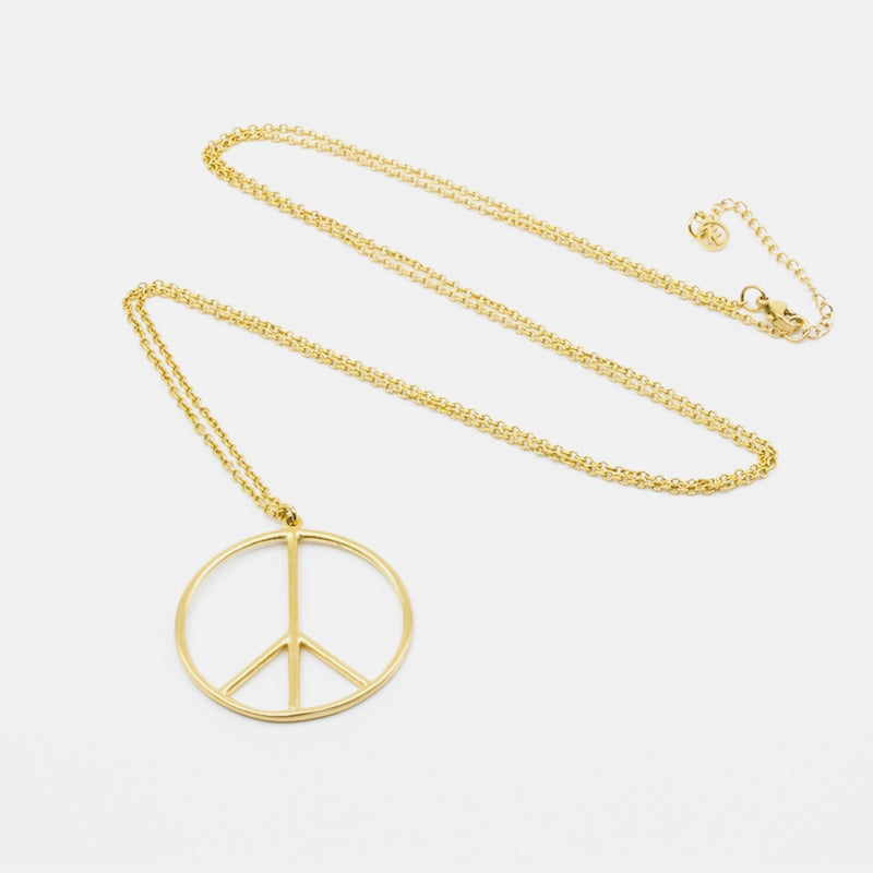 Peace Halsband 90cm Guld Guld