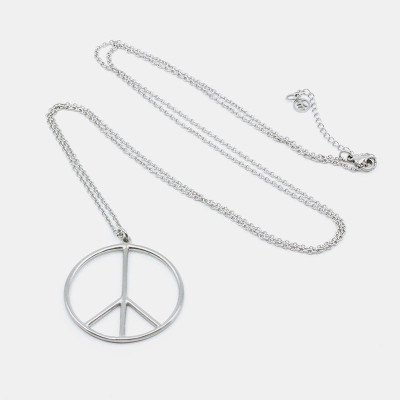 Peace Halsband 90cm Silver Silver