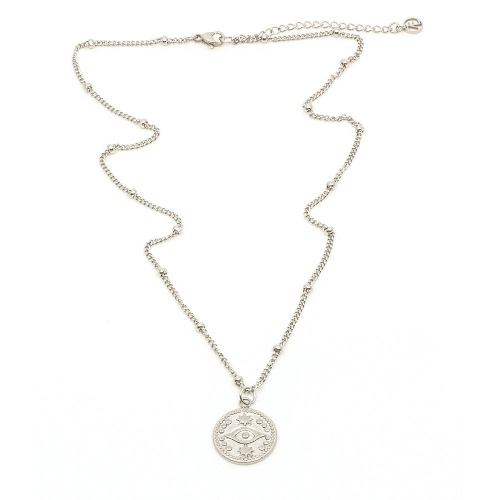 Eye Amulet Halsband 42cm Silver Silver