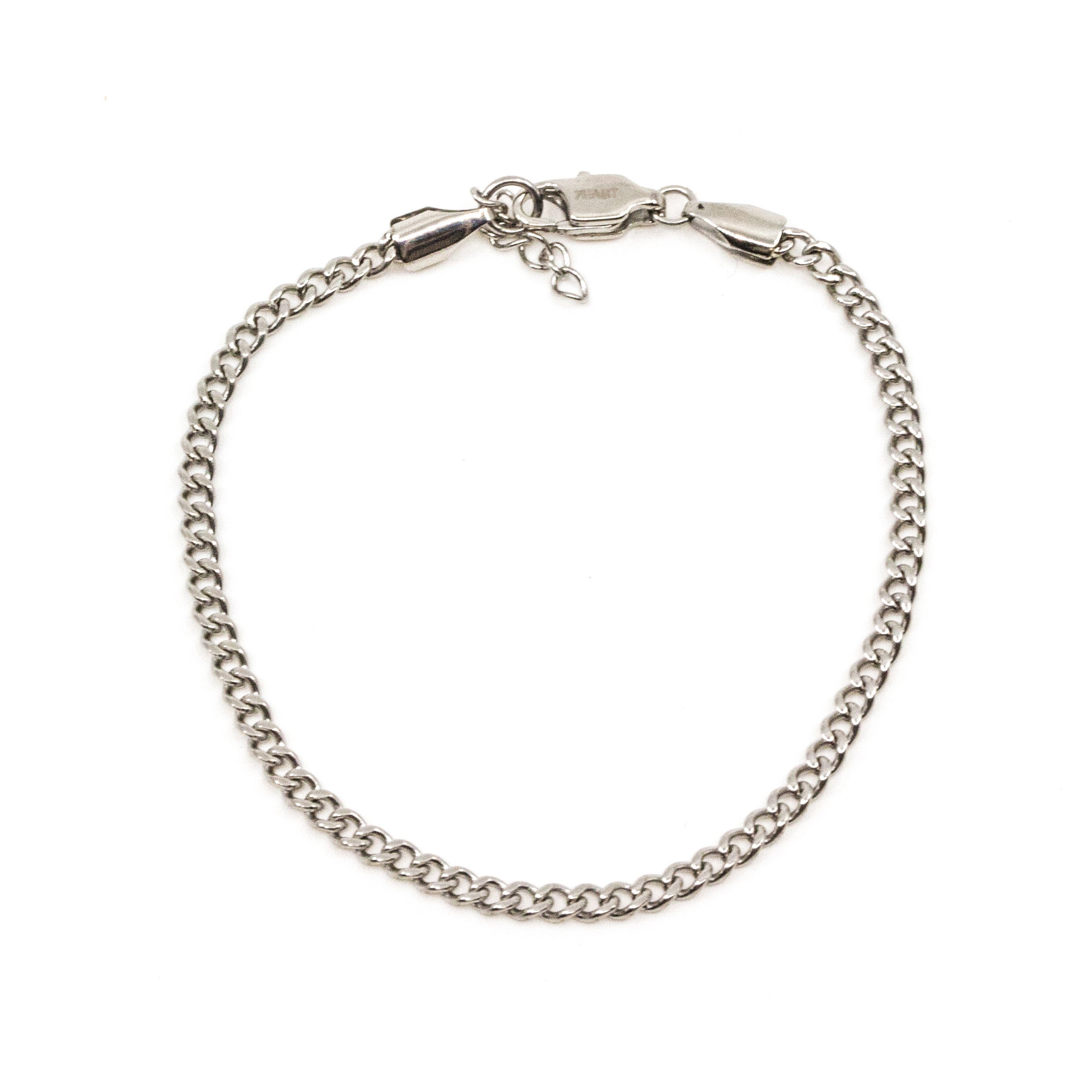 Mini Flat Chain Armband Silver Silver