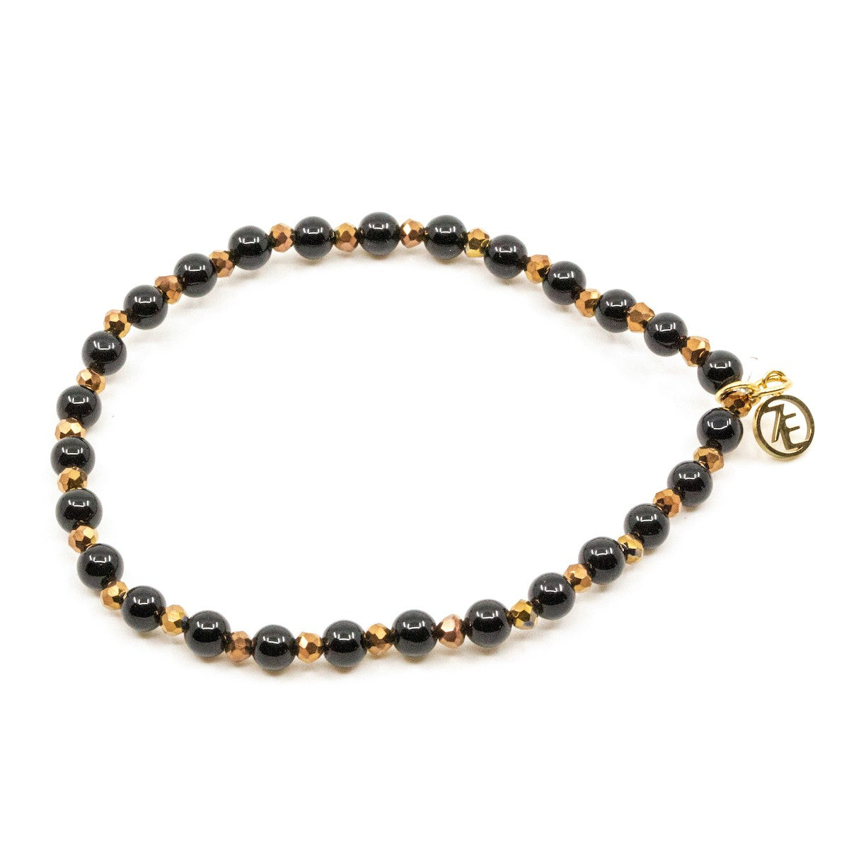 Beads Armband Svart Guld