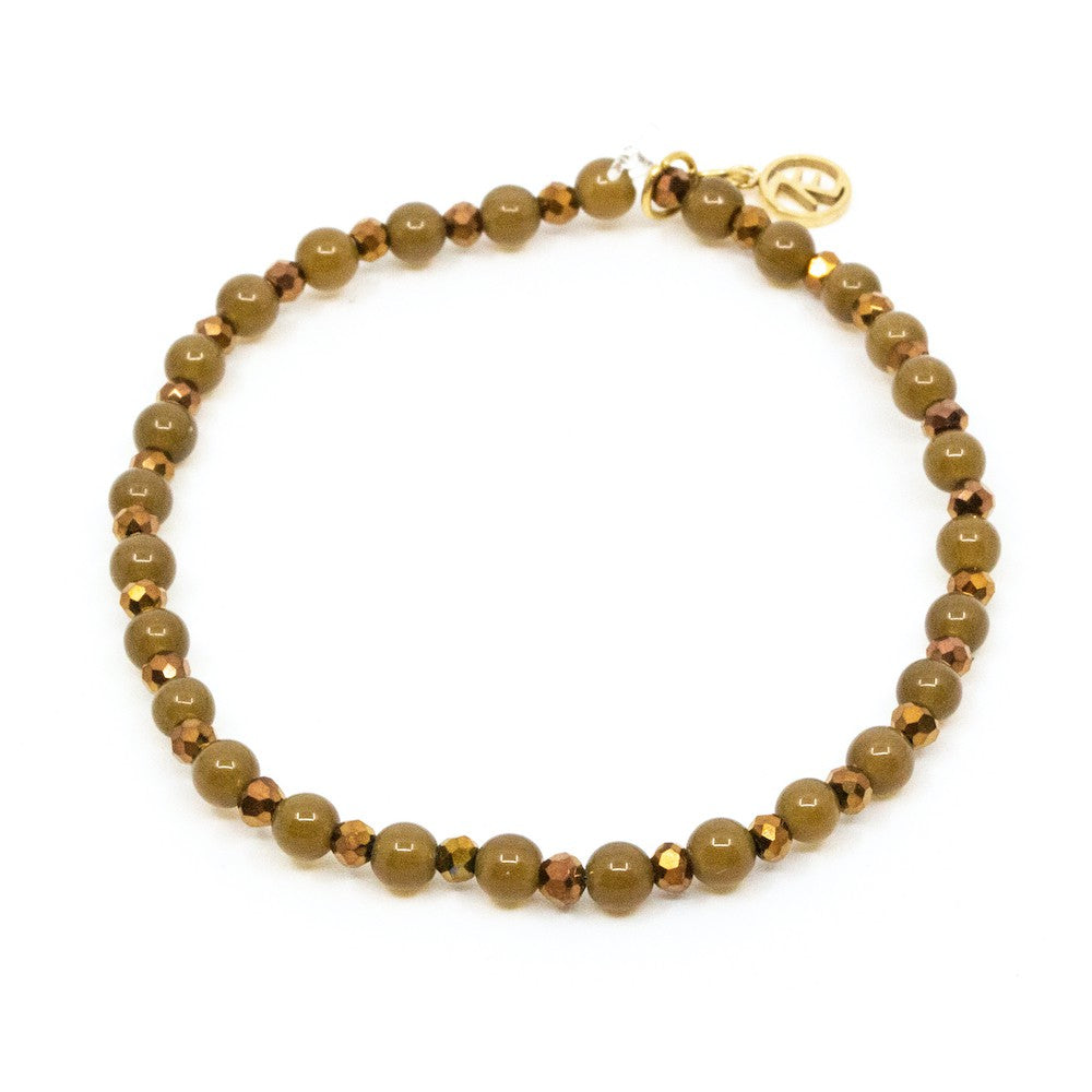 Beads Armband Brun Brun