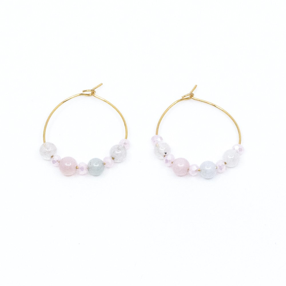 Beads Örhänge Morganit Rosa