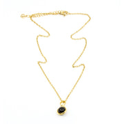 Beads Single Halsband 42cm Svart Guld