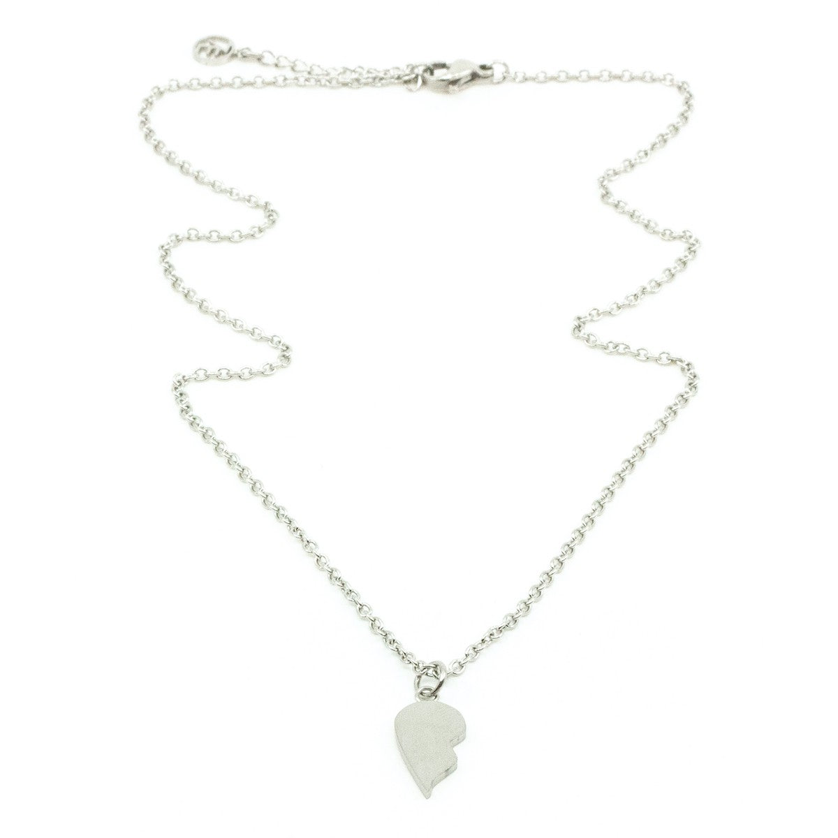 Without you I'm Half Halsband 40cm Silver Silver