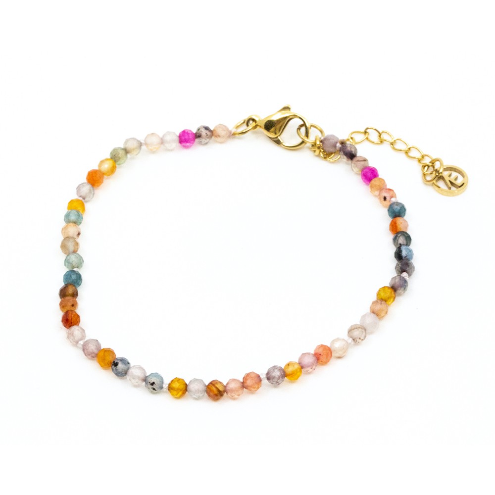 Mini Gem Armband Jade Multi