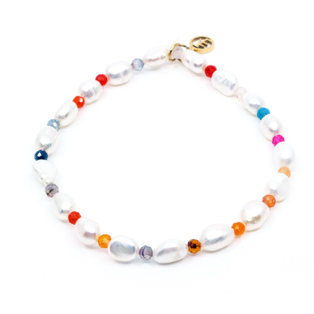 Pearl Beads Armband Vit Vit