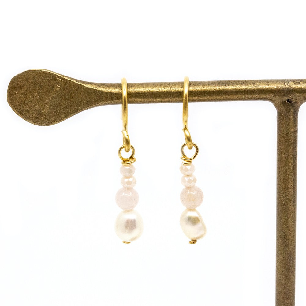 Pearl Beads Örhänge Vit Vit