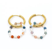 Pearl Beads Double Örhänge Vit Vit