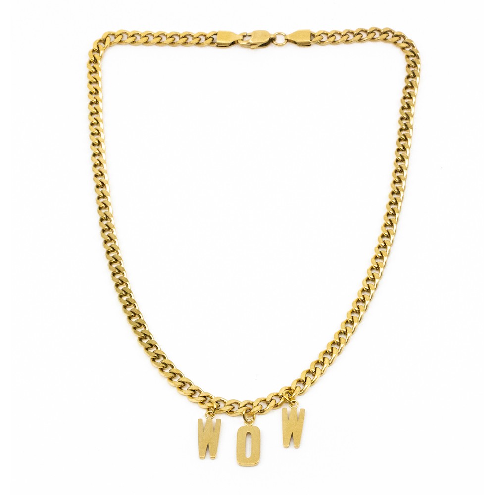 WOW Necklace 42cm Gold