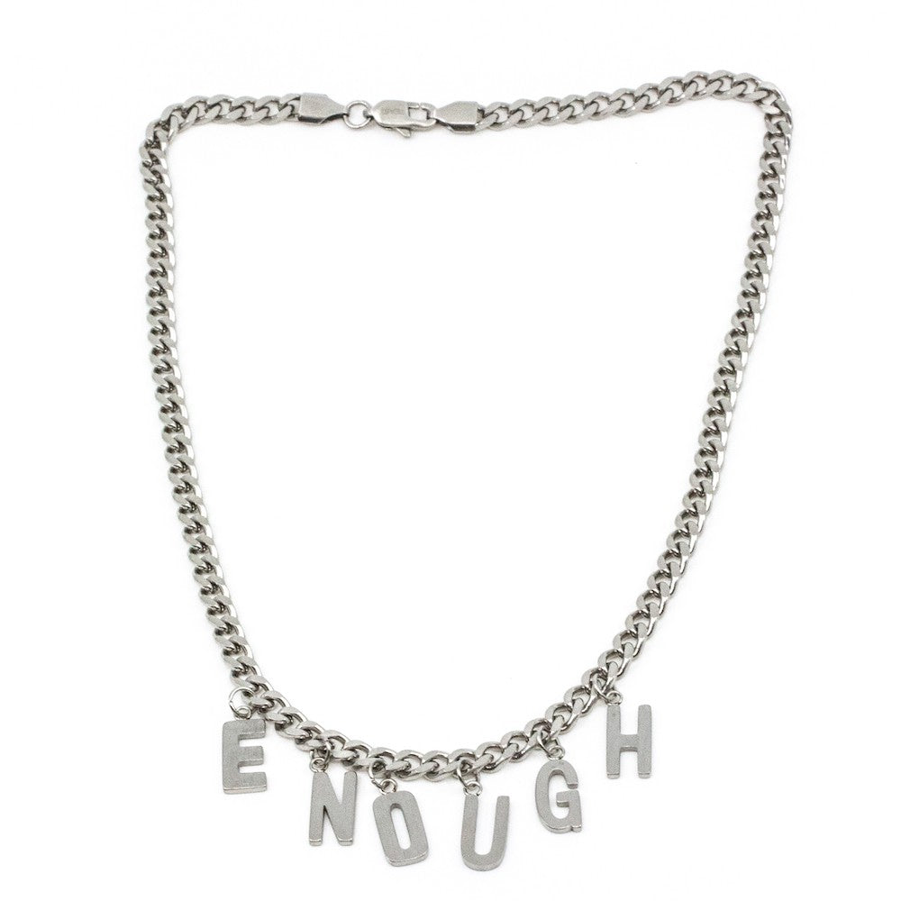 ENOUGH Halsband 42cm Silver Silver