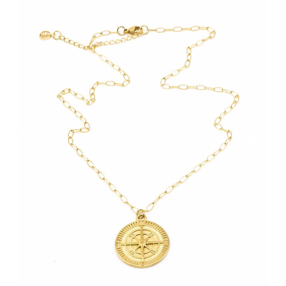 Compass Halsband 45cm Guld Guld