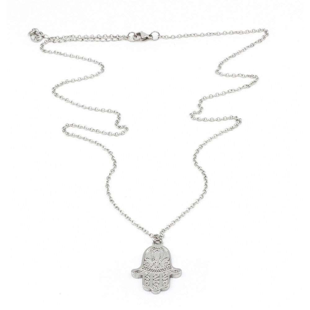 Hamsa Halsband 60cm Silver Silver