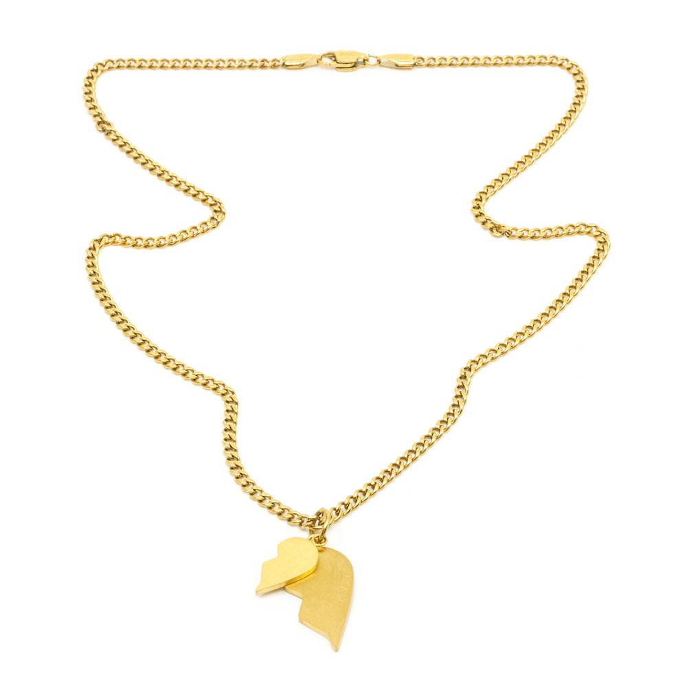 Double Love Halsband 45cm Guld Guld