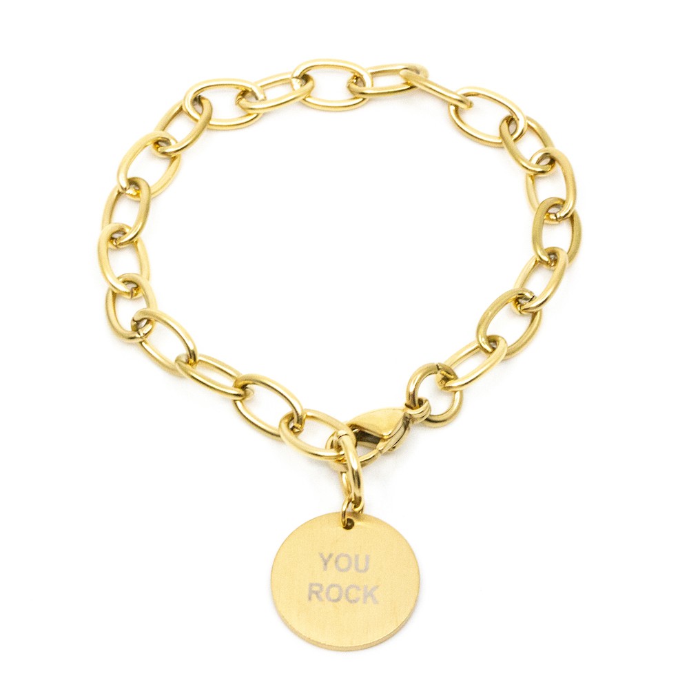 Bigger You Rock Armband Guld Guld