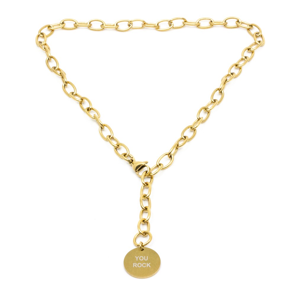 Bigger You Rock Halsband 45cm Guld Guld