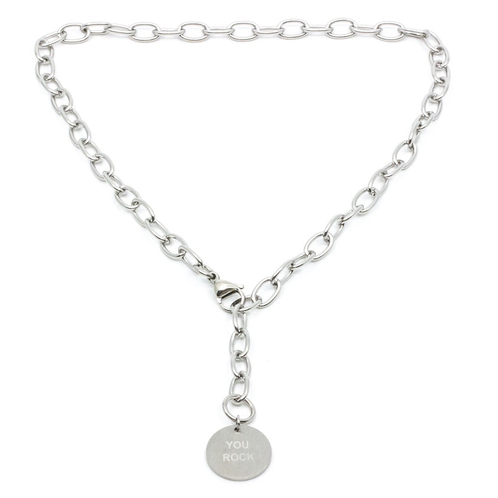 Bigger You Rock Halsband 45cm Silver Silver