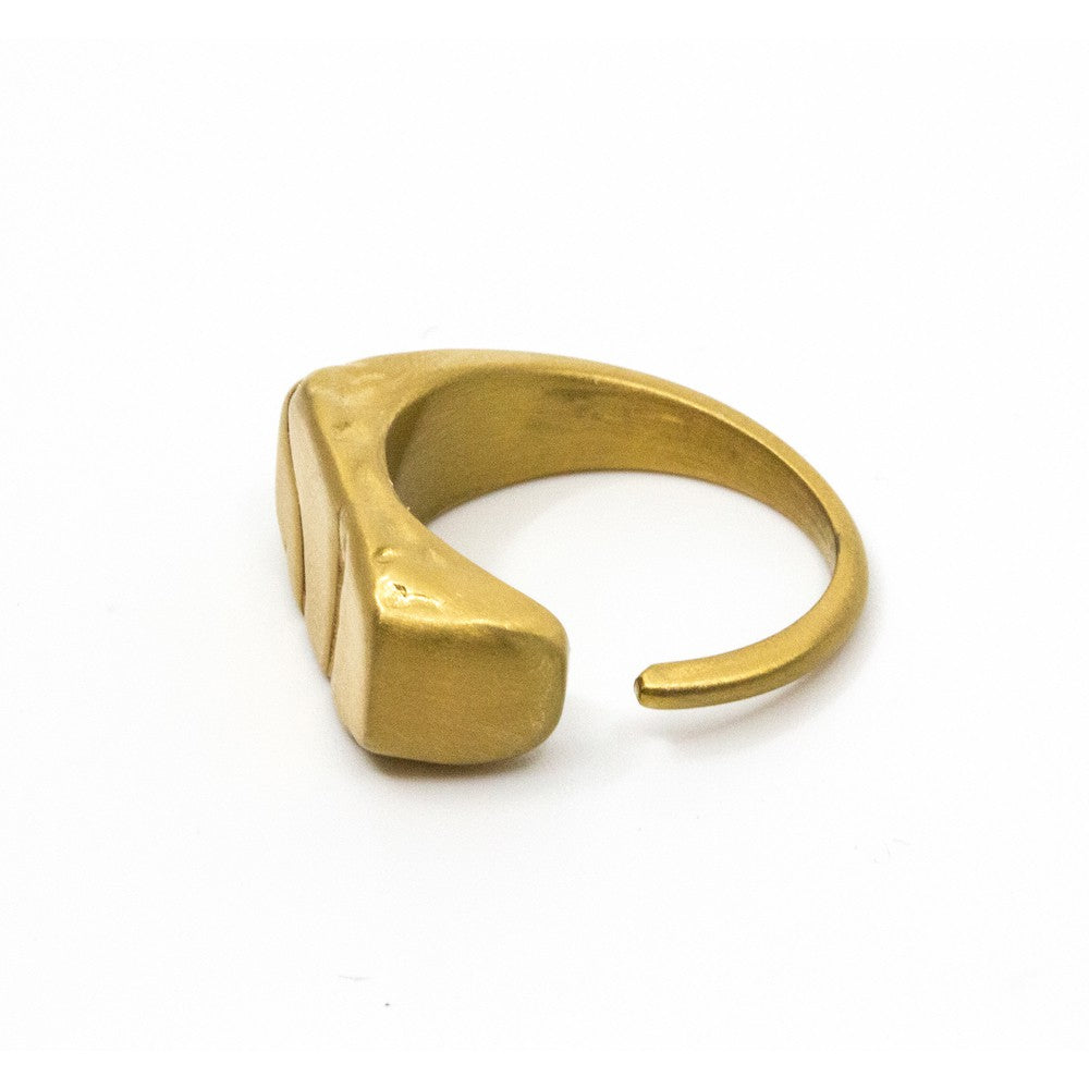 Mountain Signet Ring Guld Guld