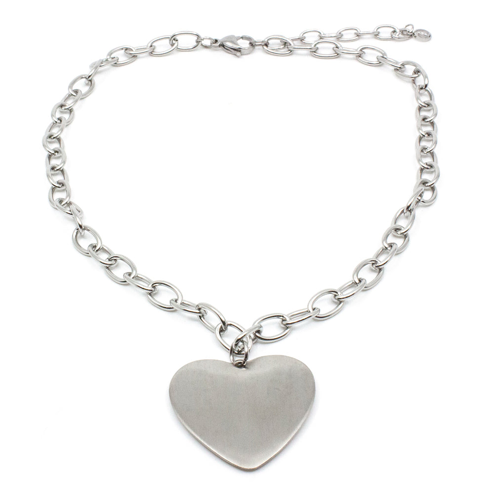Love Yourself Necklace 42cm Silver