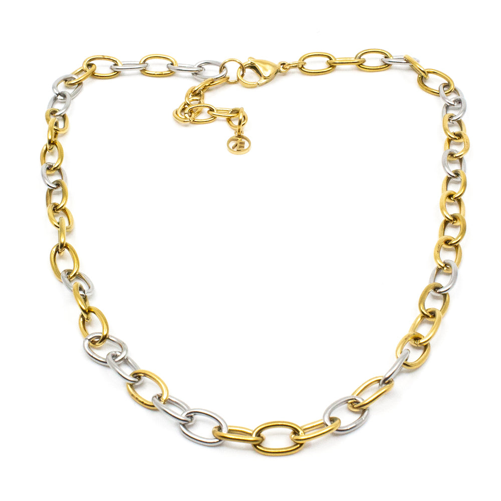 Fat Chain Mash-up Necklace 42cm