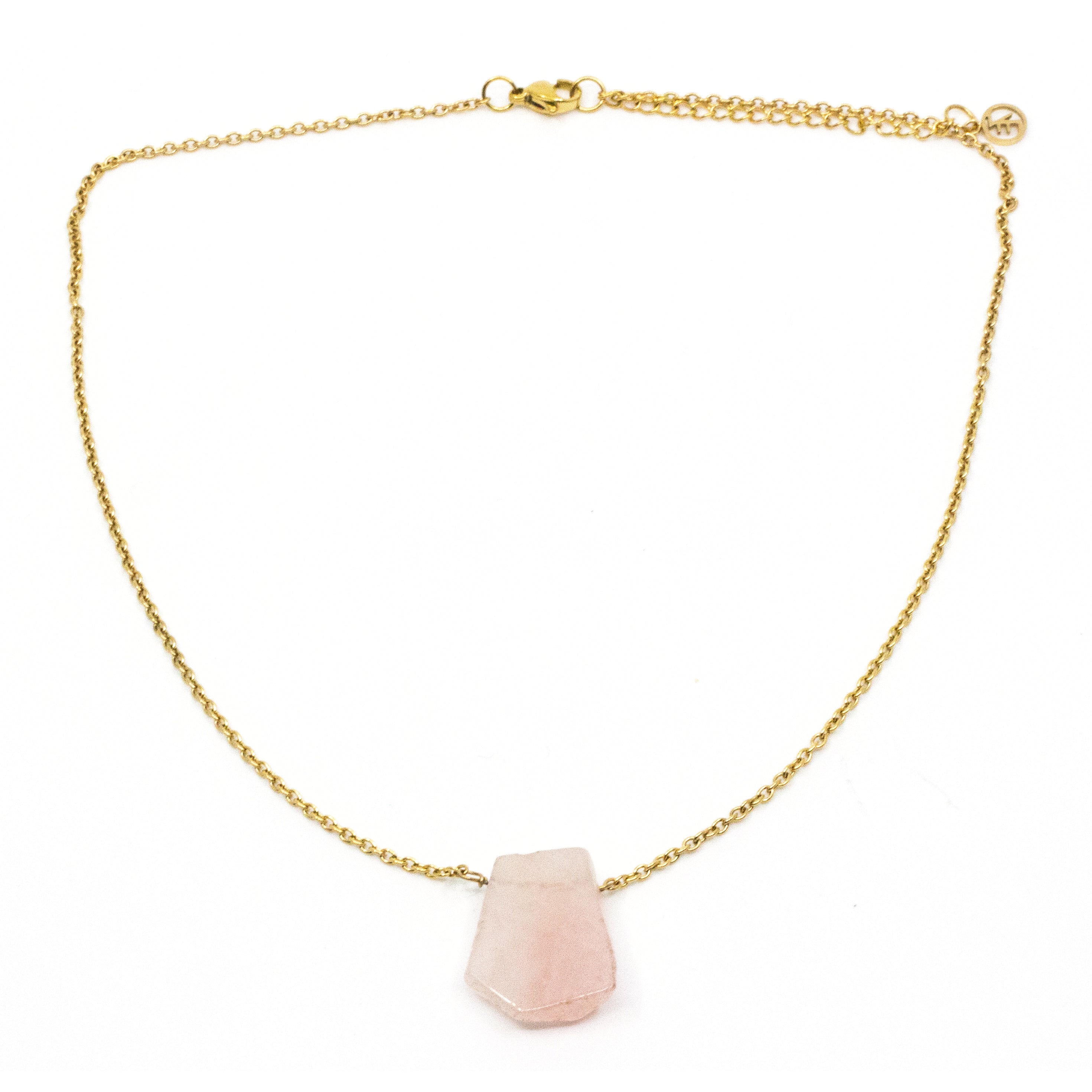Rose Quartz Necklace Pink