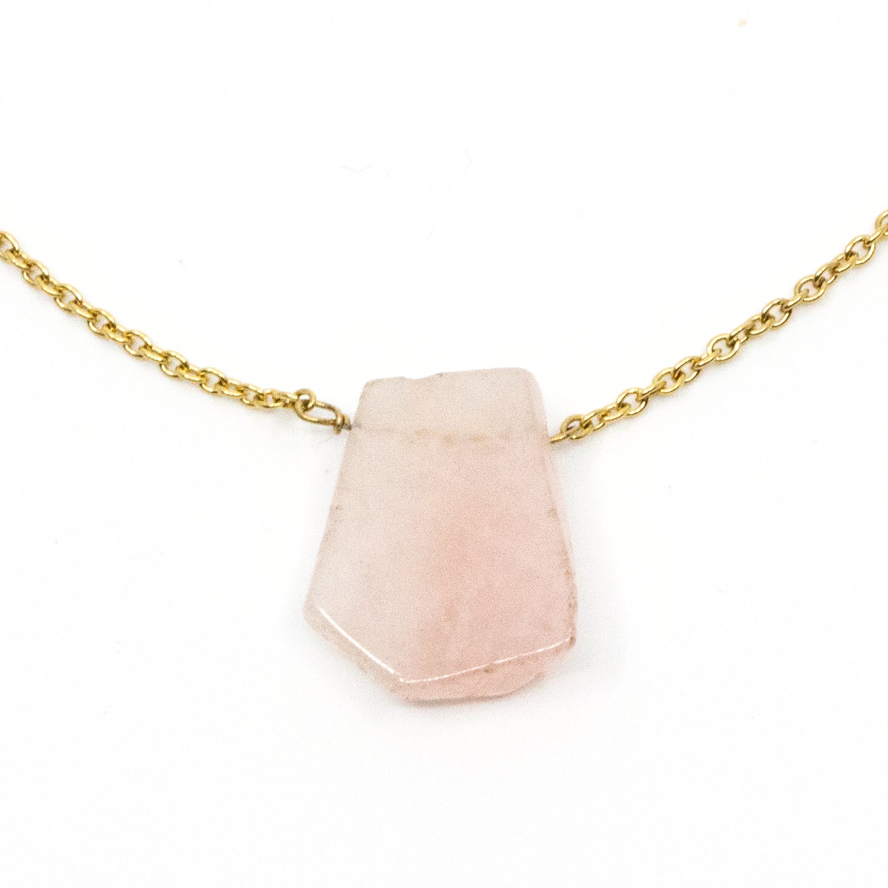 Rose Quartz Necklace Pink