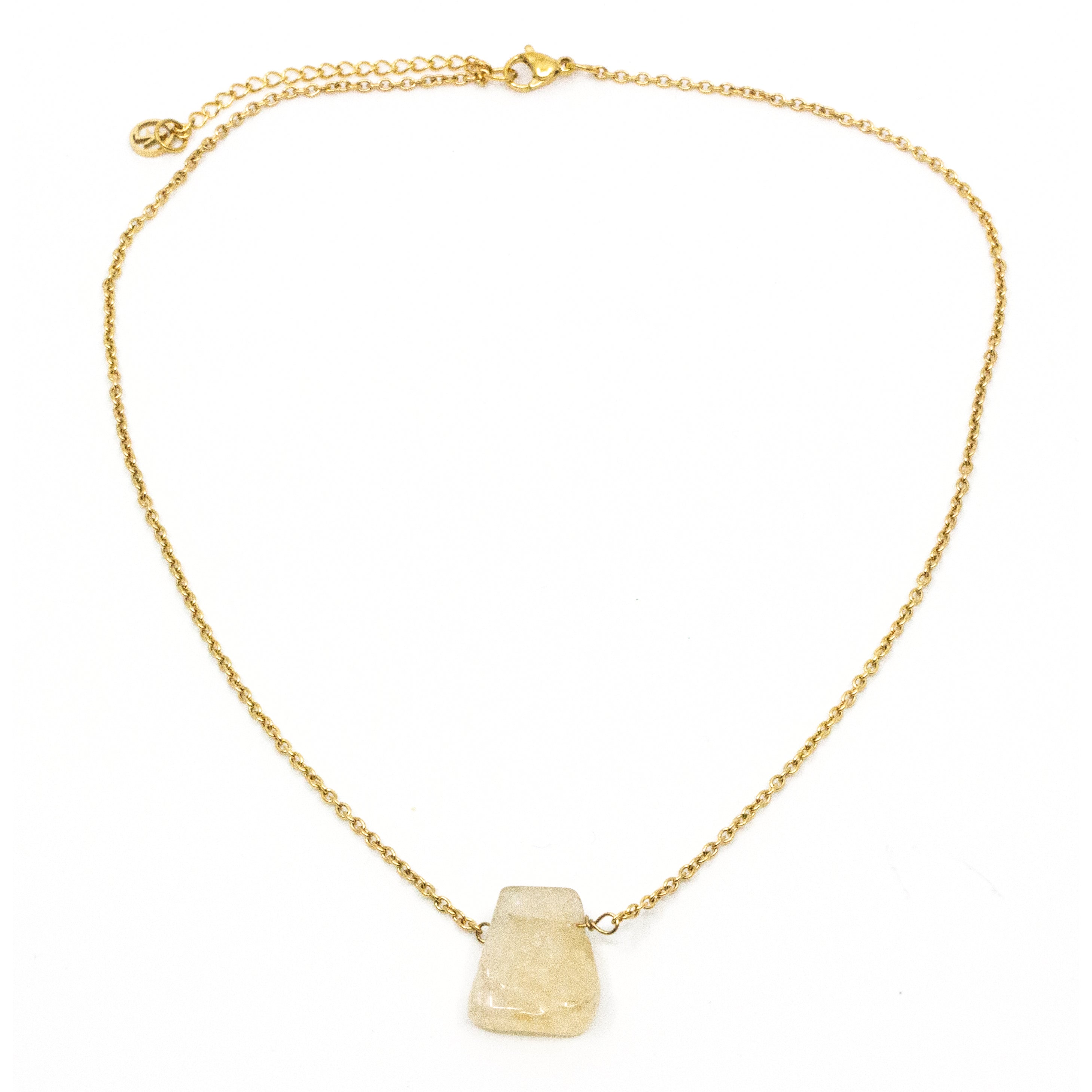 Citrin Halsband Gul