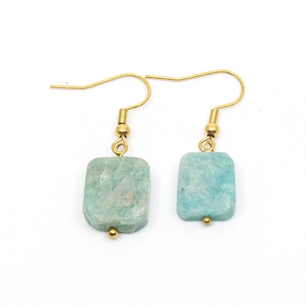 Amazonite Earring Gold