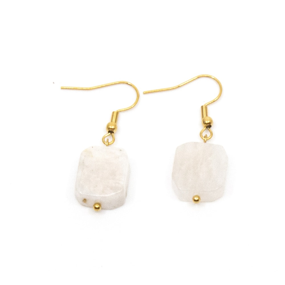 Moon Stone Earring Gold
