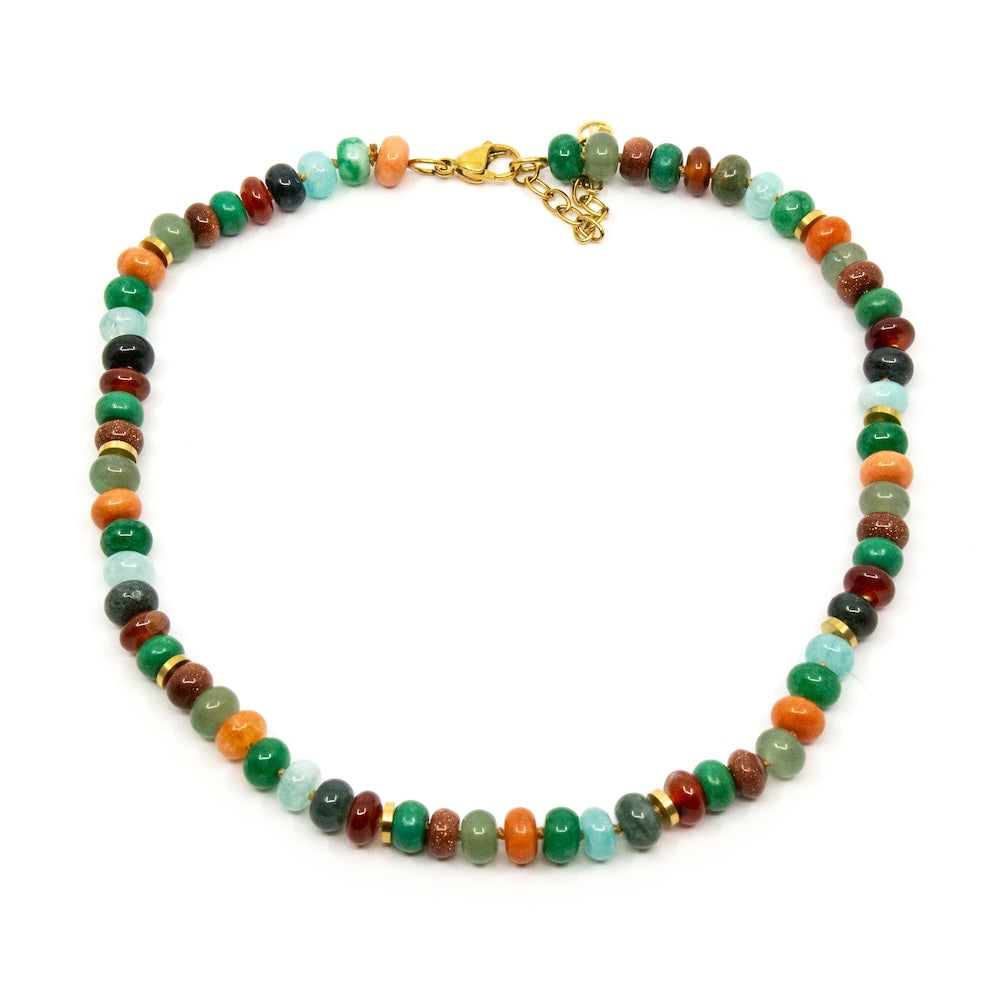 Chunky Gem Necklace Light mix