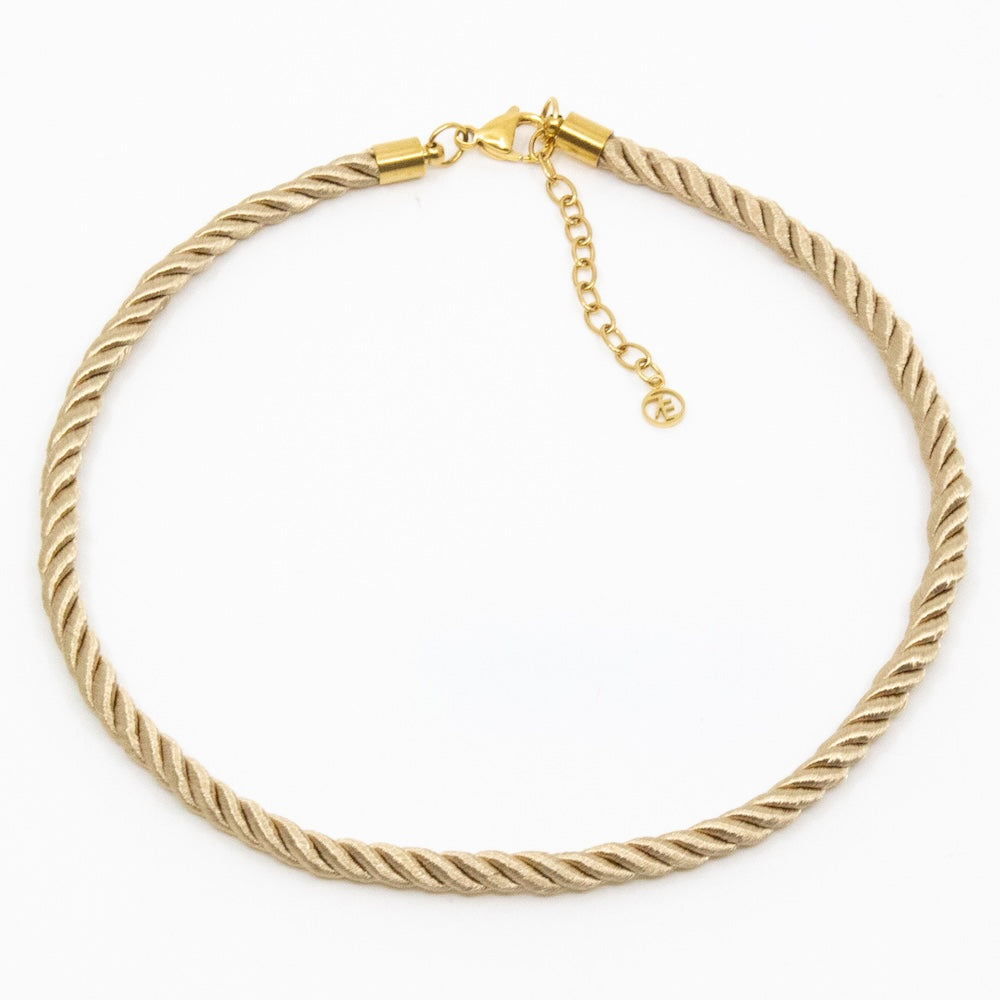 Rope Halsband 40cm Guld