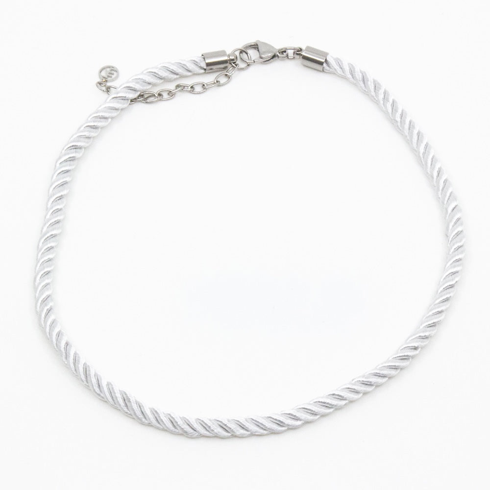 Rope Halsband 40cm Silver