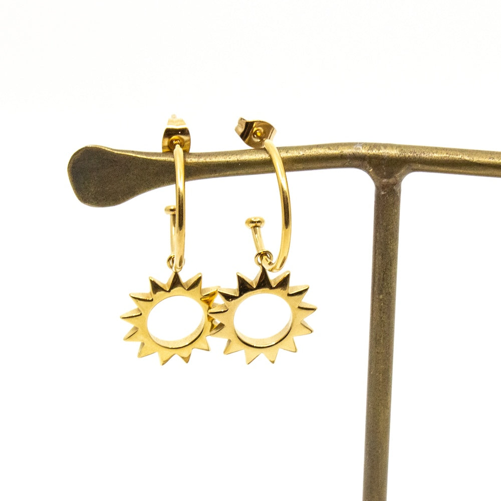 Big Sun Earring Gold