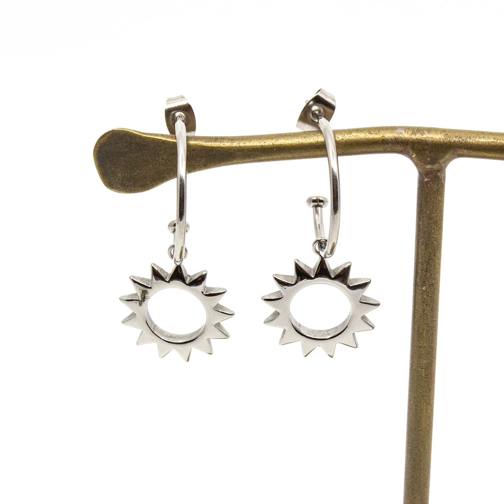 Big Sun Earring Silver