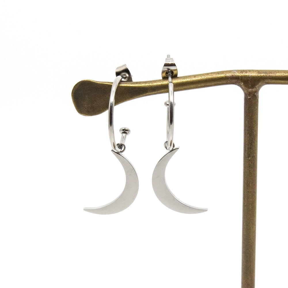 Big Moon Earring Silver