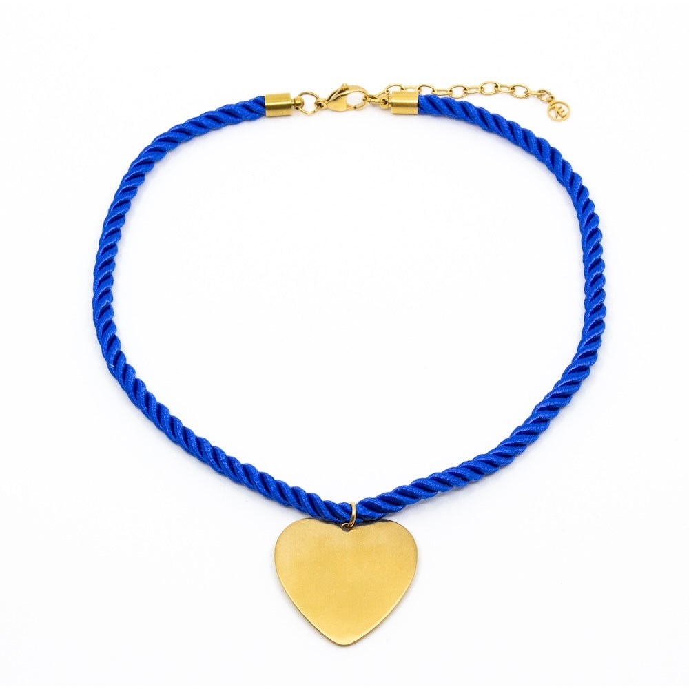 Big Love Rope Necklace Blue