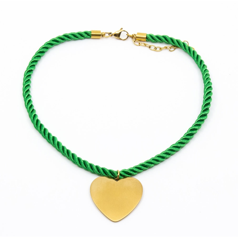 Big Love Rope Necklace Green