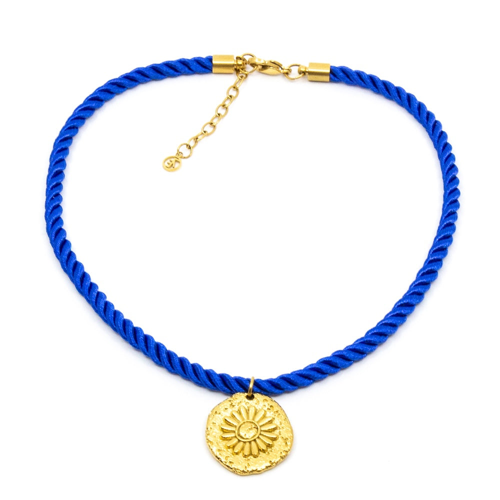 Bellis Rope Necklace Blue