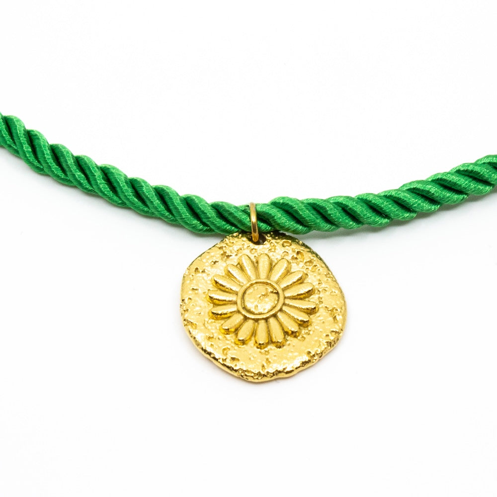 Bellis Rope Necklace Green