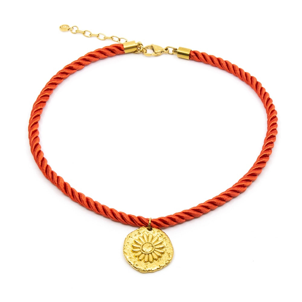 Bellis Rope Necklace Red