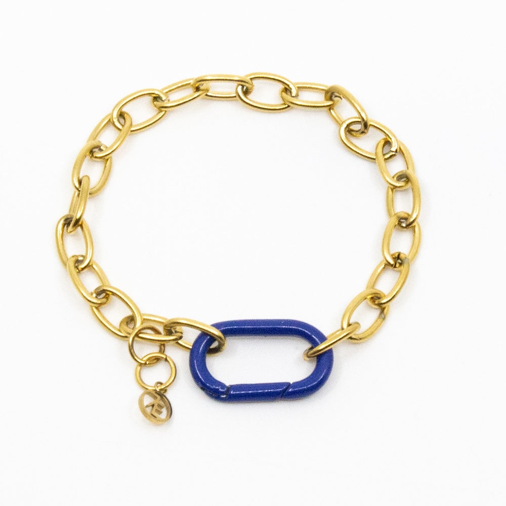 Clasp Armband Guld/Blå