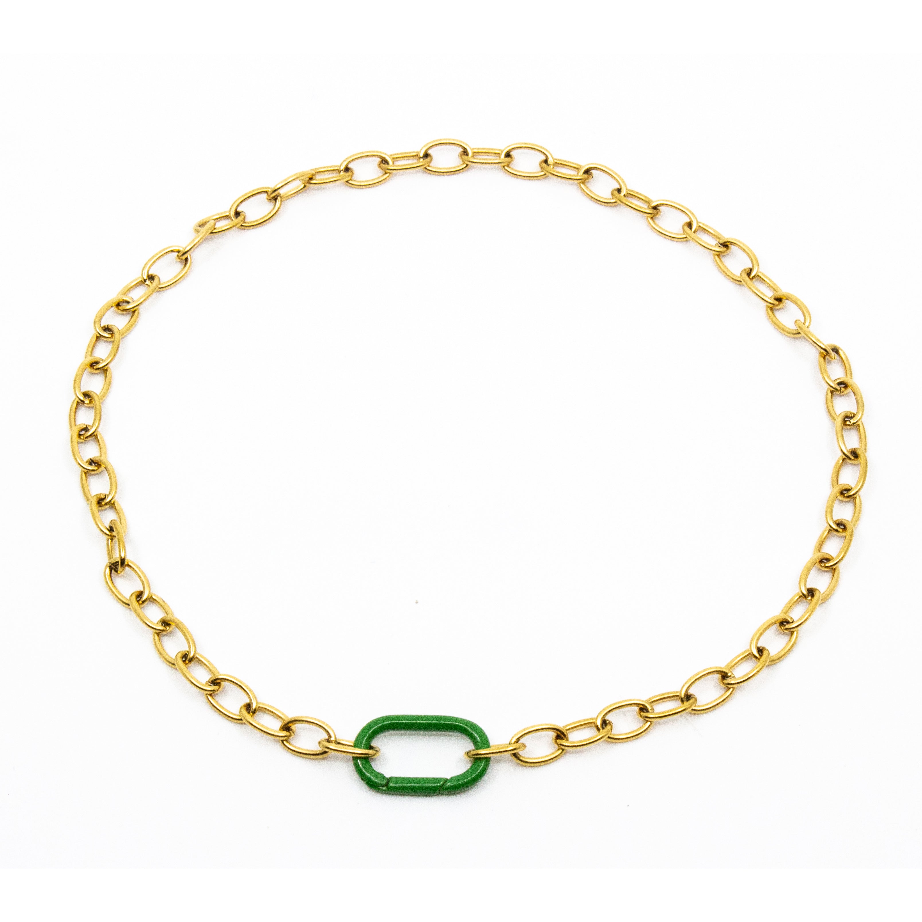 Clasp Halsband Guld/Mörkgrön