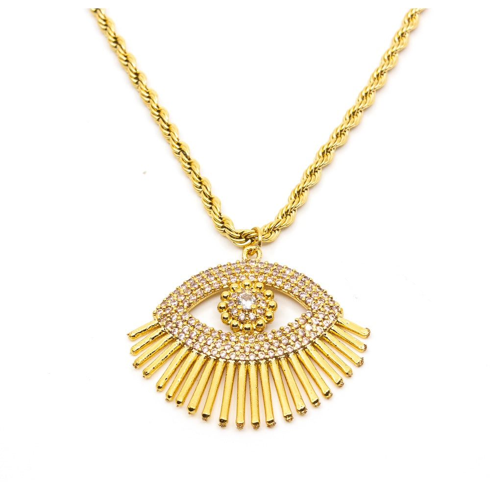 Eye Gazing Necklace Rose Gold