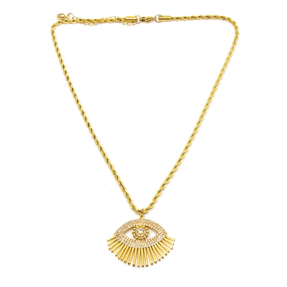 Eye Gazing Necklace Rose Gold