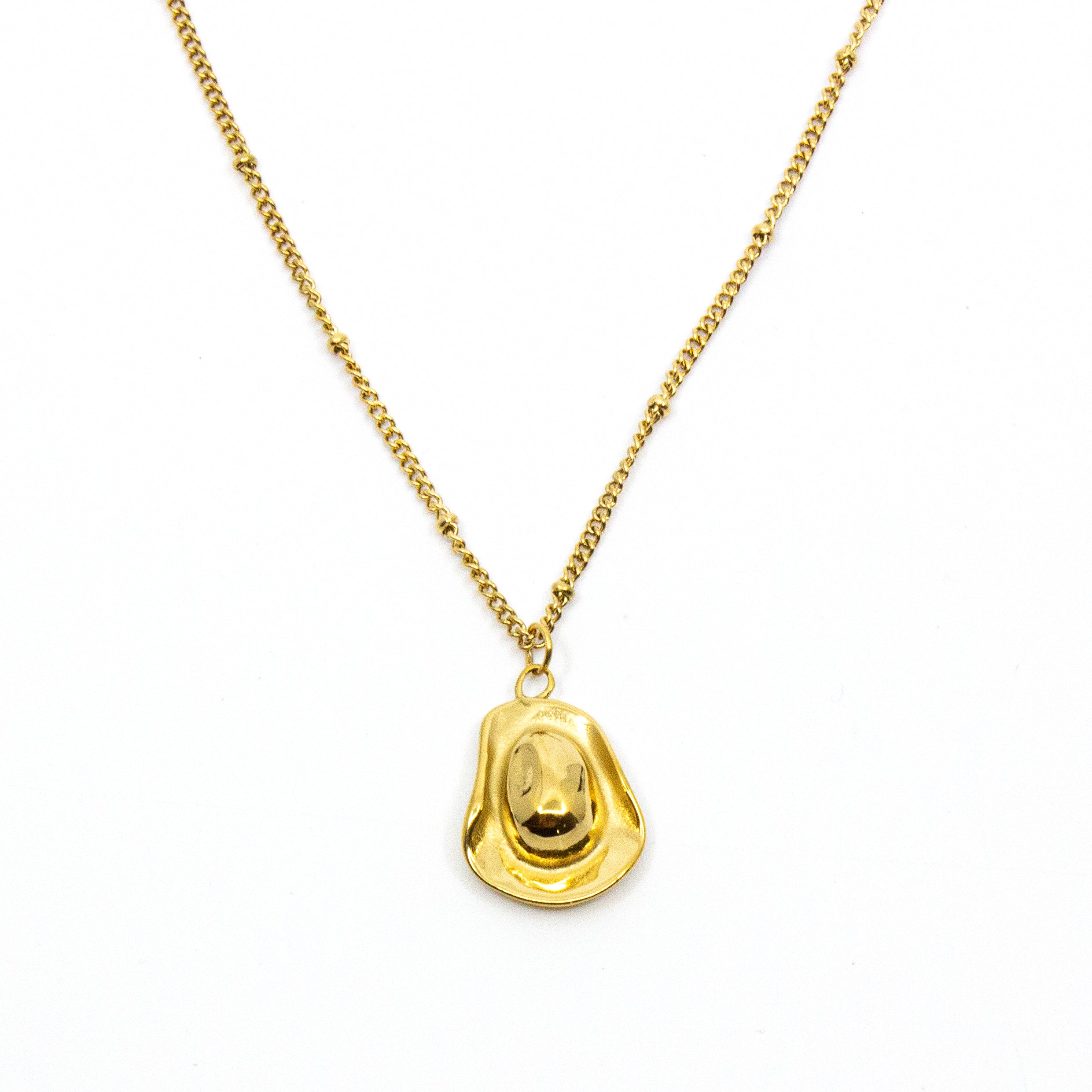 Cowboy Hat Halsband 42cm Guld