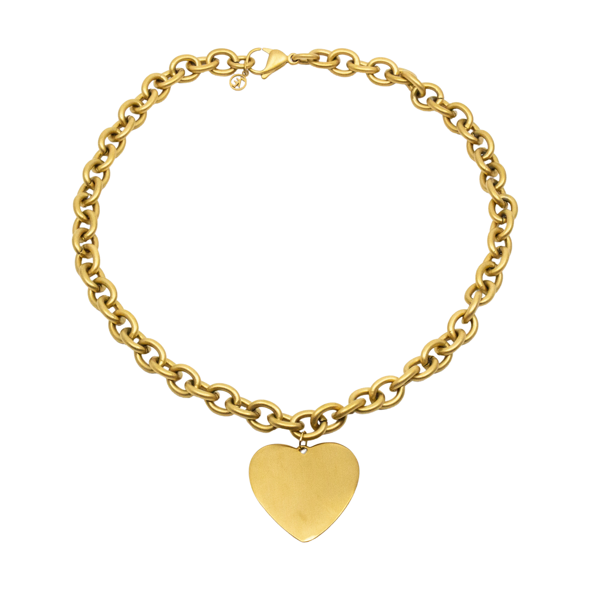 Sandy Big Heart Halsband Guld