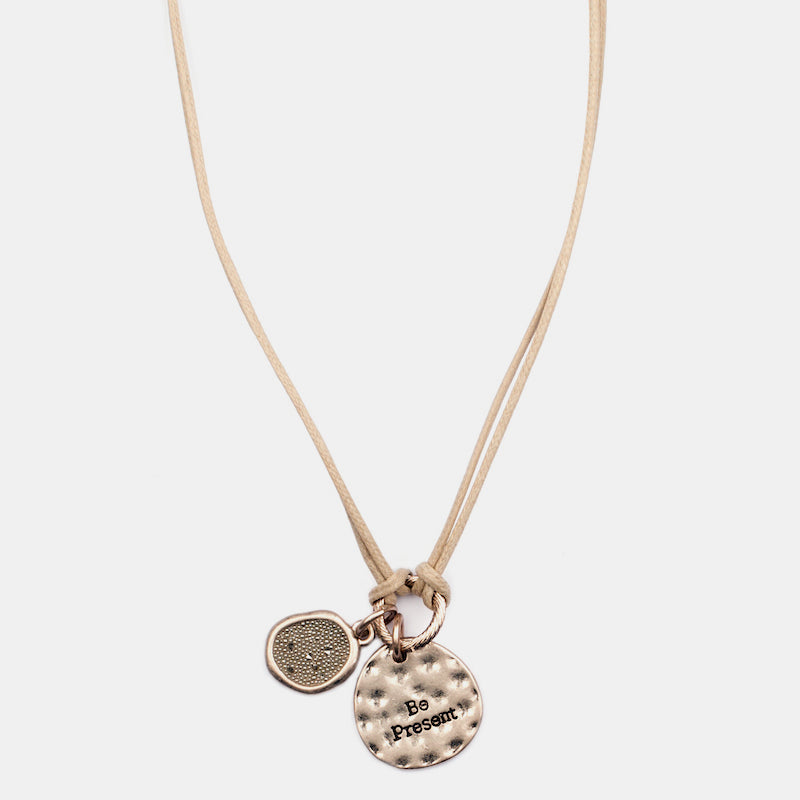 Be Present Halsband Brons Bronze